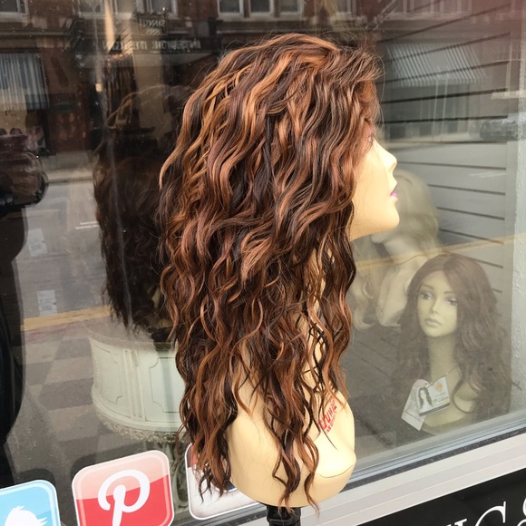 Wigs copper ginger brown curly Lacefront 2020  wig - Picture 5 of 8